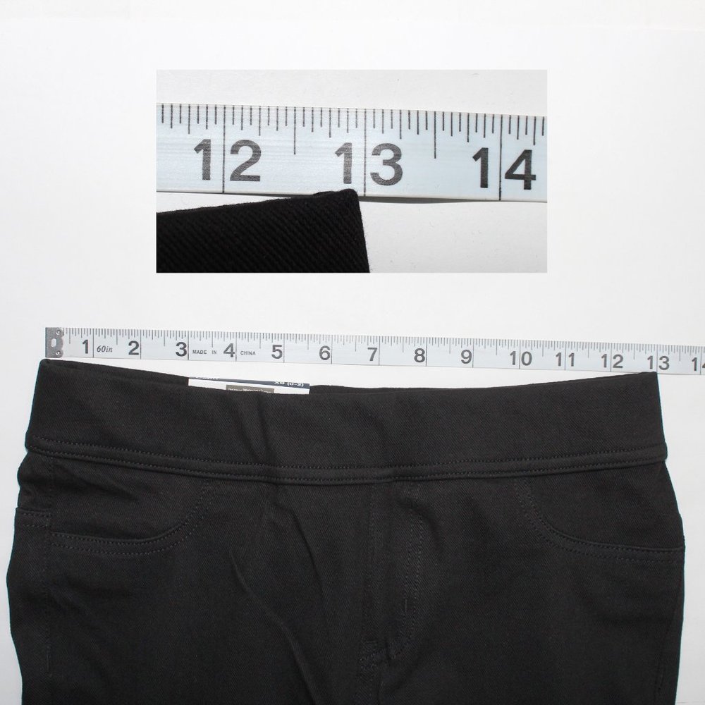 Time and Tru Black Mid Rise Fitted Stretch Capri Jeggings for Women Size XS 0-2 - Picture 5 of 10